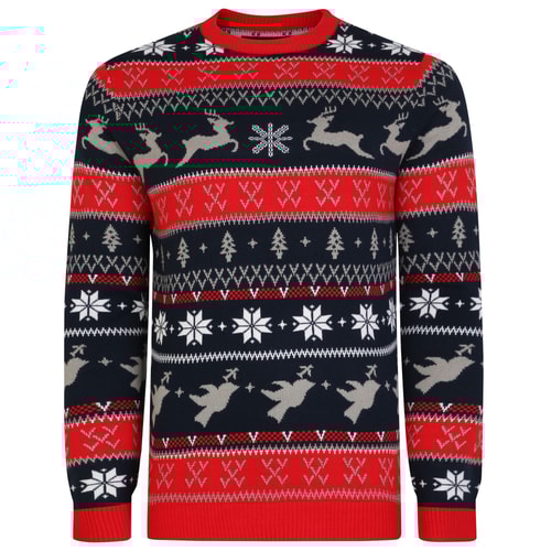 KAM Reindeer Xmas Jumper Red